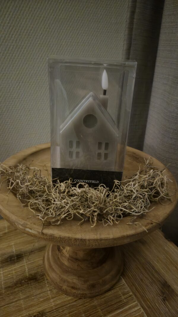 20241212_184134 Countryfield led candle huis, grijs