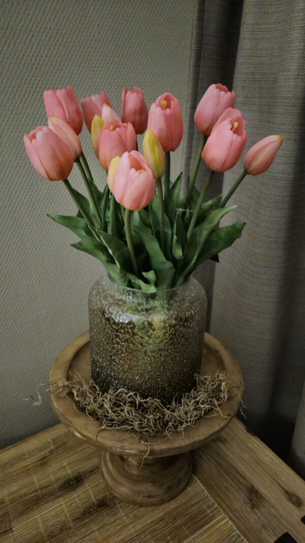 Kunststof tulpen Licht roze 40 cm (5 tulpen)