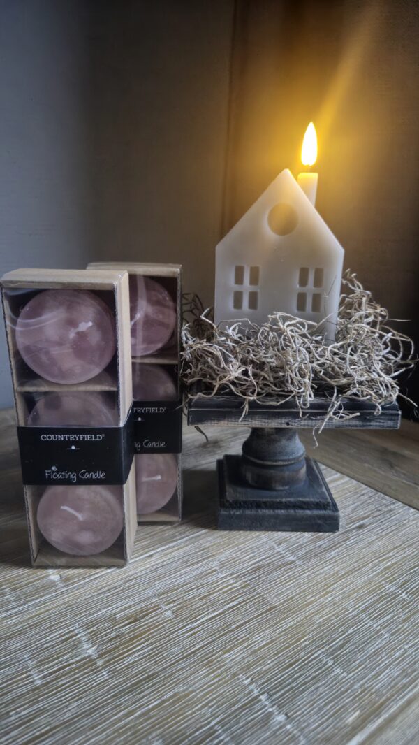 Drijfkaars Bollie 5 cm roze