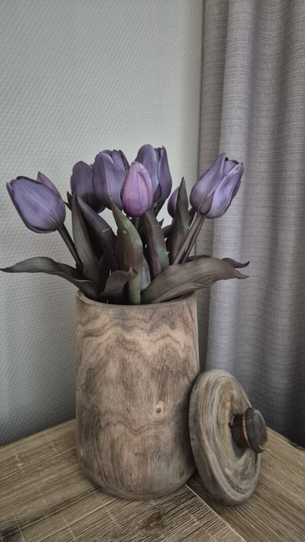 Kunststof tulpen paars 30 cm (5 tulpen)