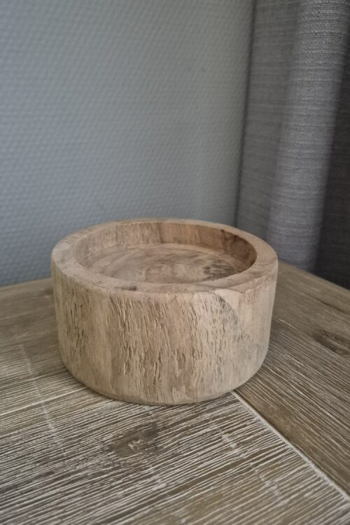 Houten Onderzetter voor Kaarsenstandaard – 12 x 6 cm