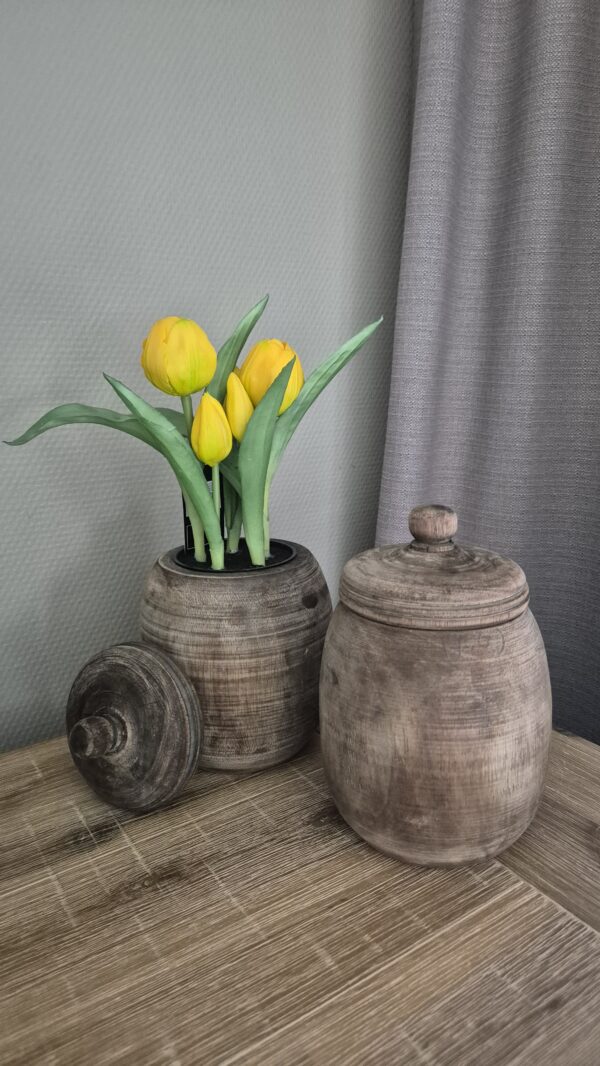 20250604_180400 Houten Pot – Ø13 cm x H20 cm