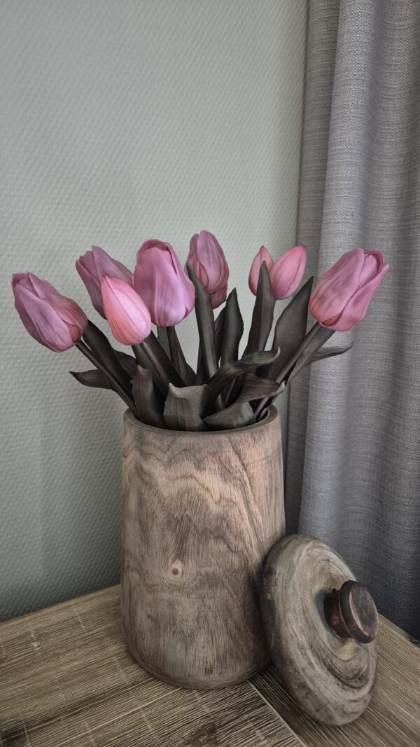 Kunststof tulpen fuchia 30 cm (5 tulpen)