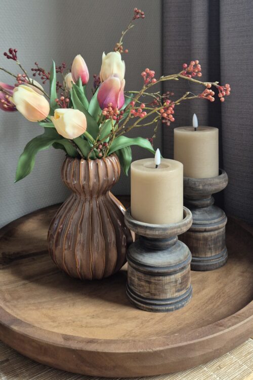 Grote houten schaal, exclusief decoratie