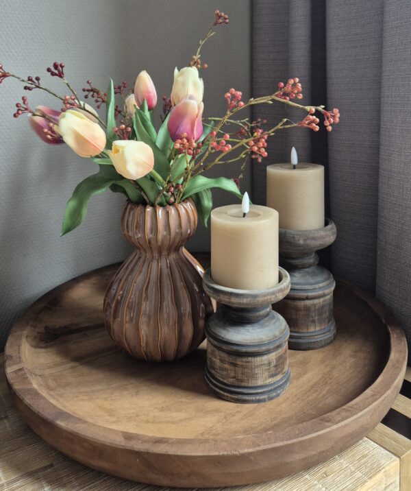 Grote houten schaal, exclusief decoratie