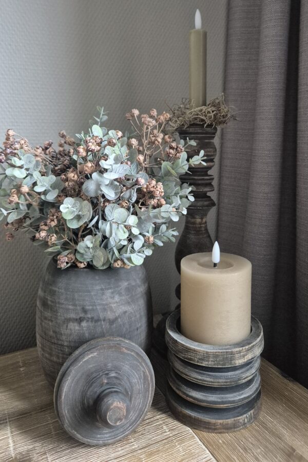 Complete Sfeervolle Decoratieset met Kandelaars en Boeket