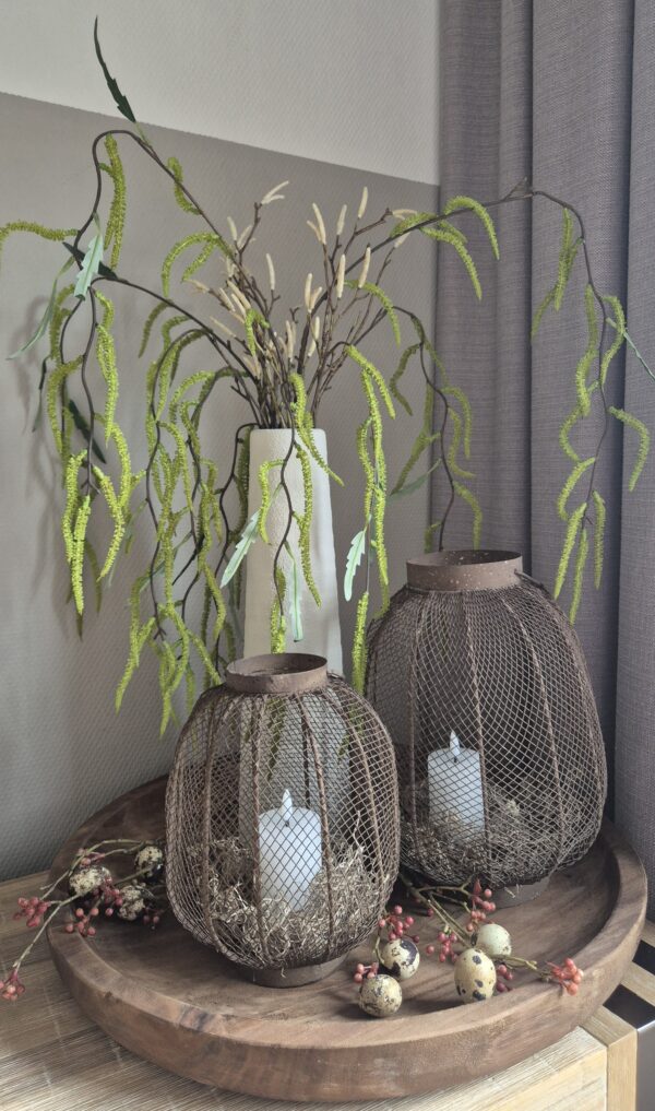 Bruine lantaarn – klein formaat (22 cm hoog, 18 cm breed)