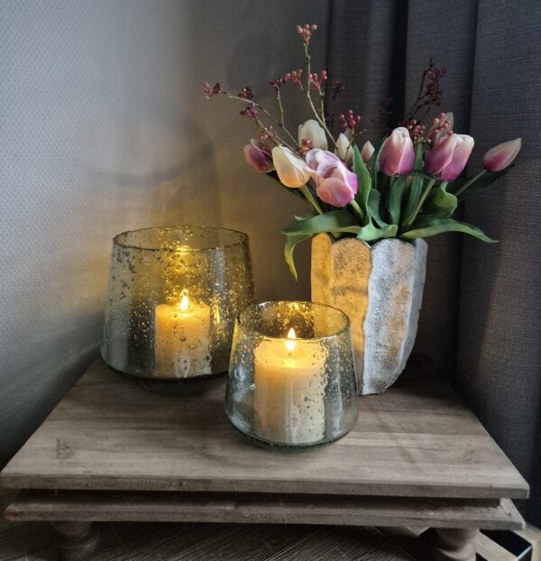 Glazen windlicht (klein)