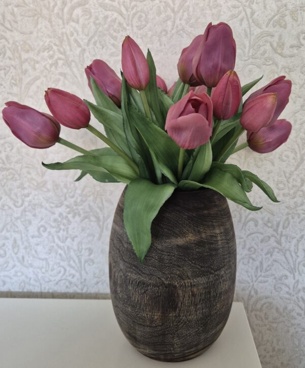 Tulpen per bosje- kleur roze met een groene steel