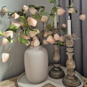 Stijlvolle Ivory Decoratie Set – Compleet met Vaas, Dienblad & Kandelaren