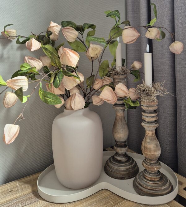 Stijlvolle Ivory Decoratie Set – Compleet met Vaas, Dienblad & Kandelaren