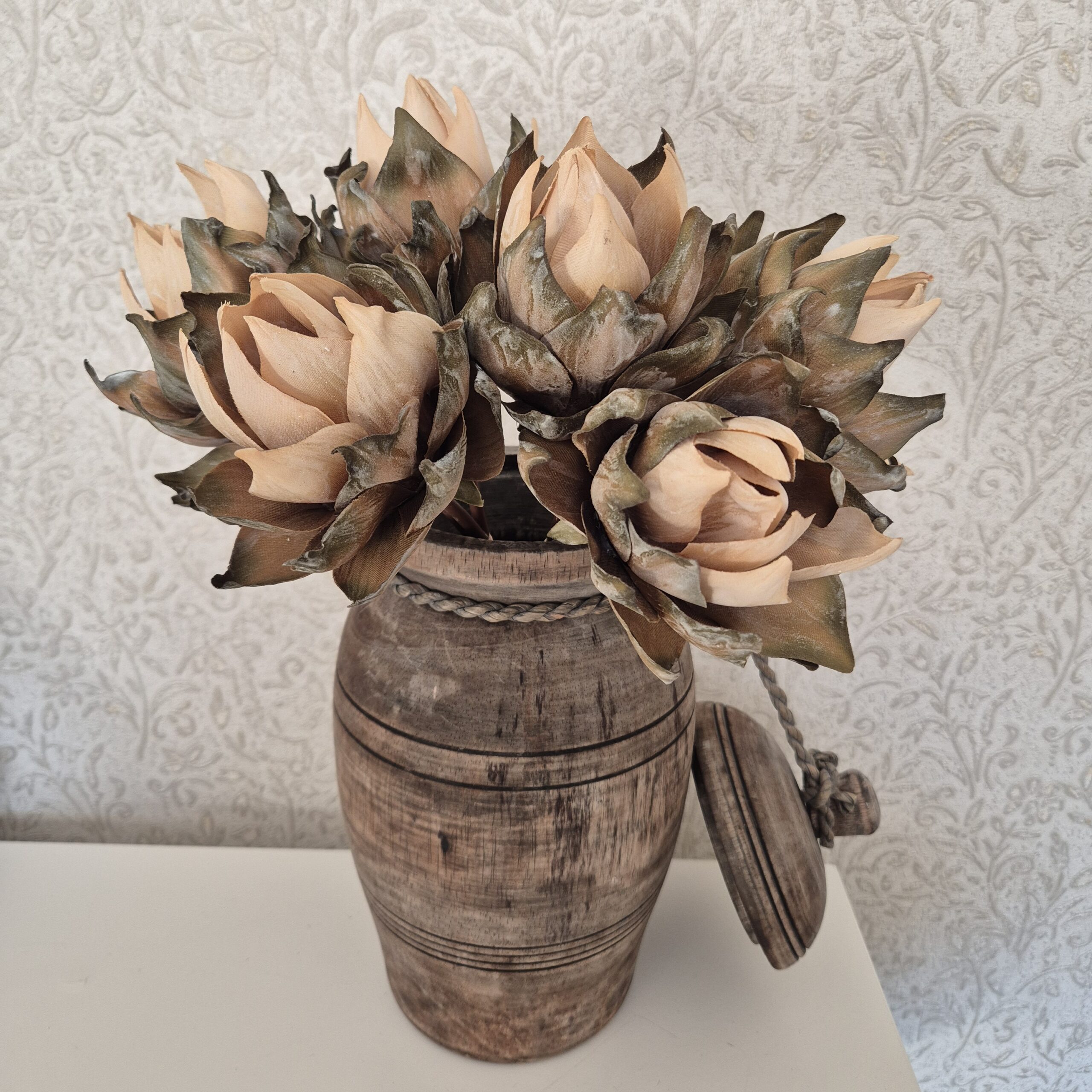 Kunst artisjokbloemen – bosje van 3 stelen