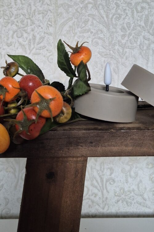 LED Kaarsen Set van 2 – Grijs/Taupe