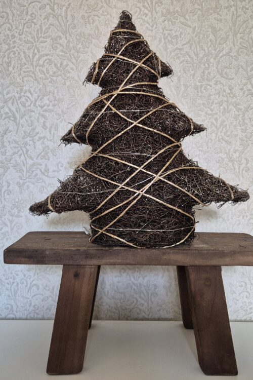 Kerstboom – Bruin/Goud met LED verlichting (Groot)