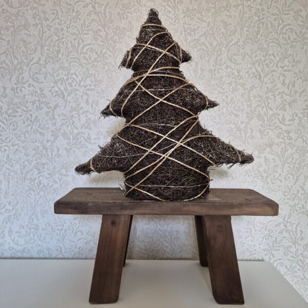Kerstboom – Bruin/Goud met LED verlichting (Groot)